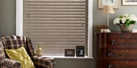 Faux wooden Blinds in uk small image