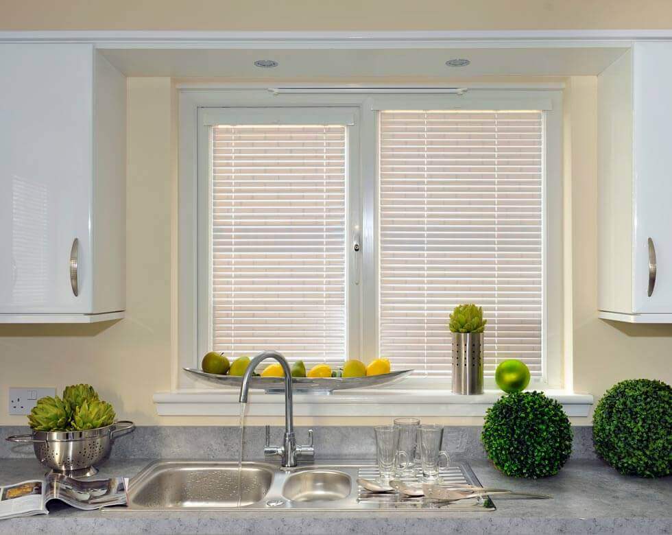 a large photo of a venetian blinds from comfort blinds