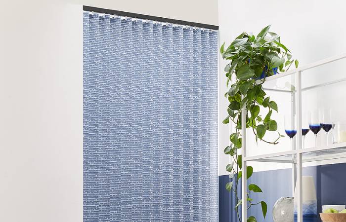 photo of a vertical conservatory blind in a room