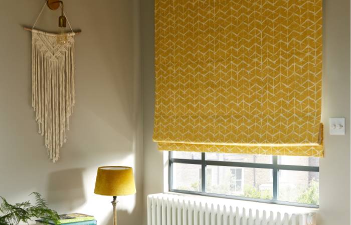 a photo of a conservatory roller blind in a room